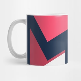 Geometric letters minimal pink Mug